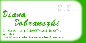 diana dobranszki business card